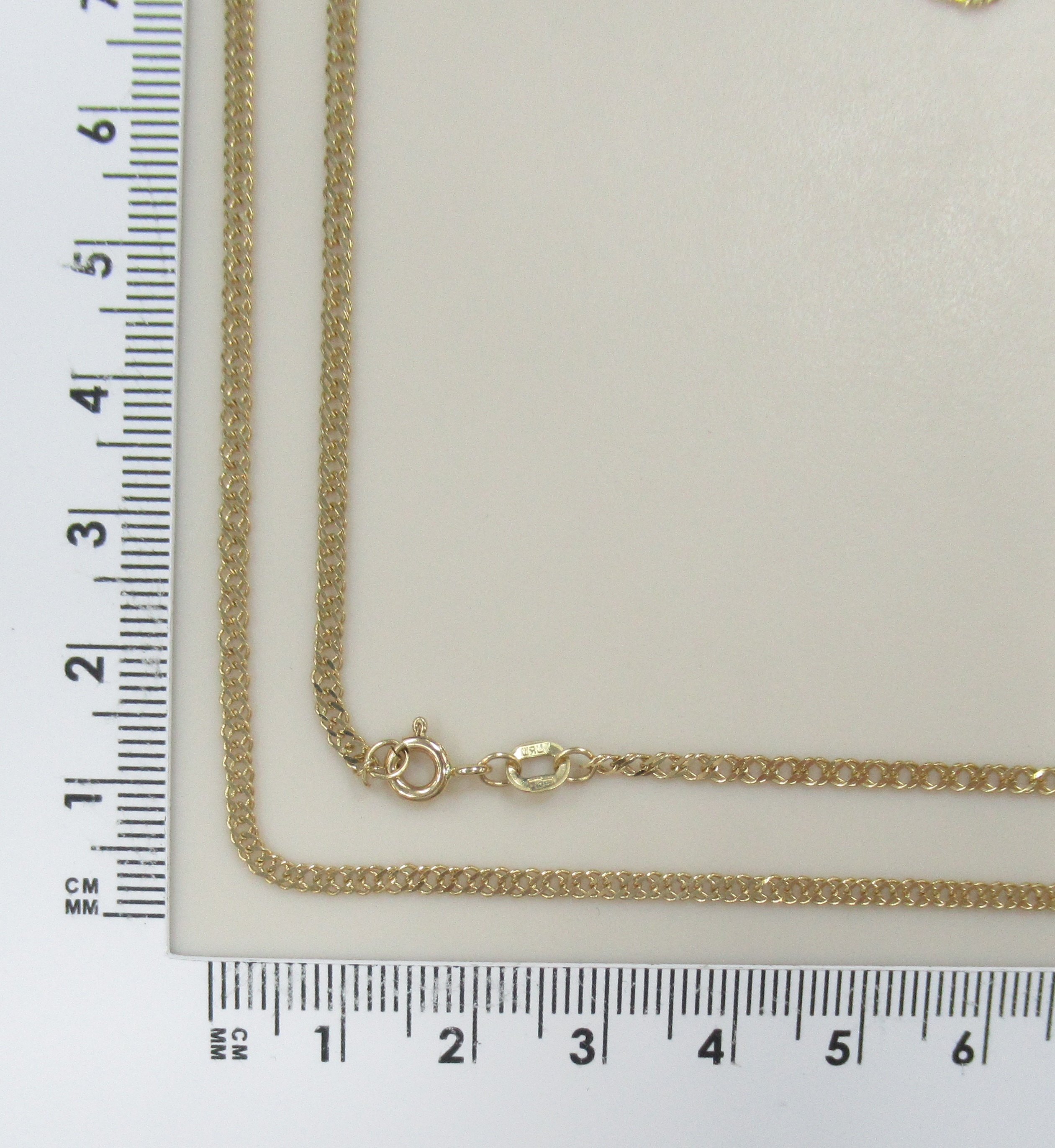 Золотая цепь 585 пробы; желтое золото; плетение Двойной ромб;